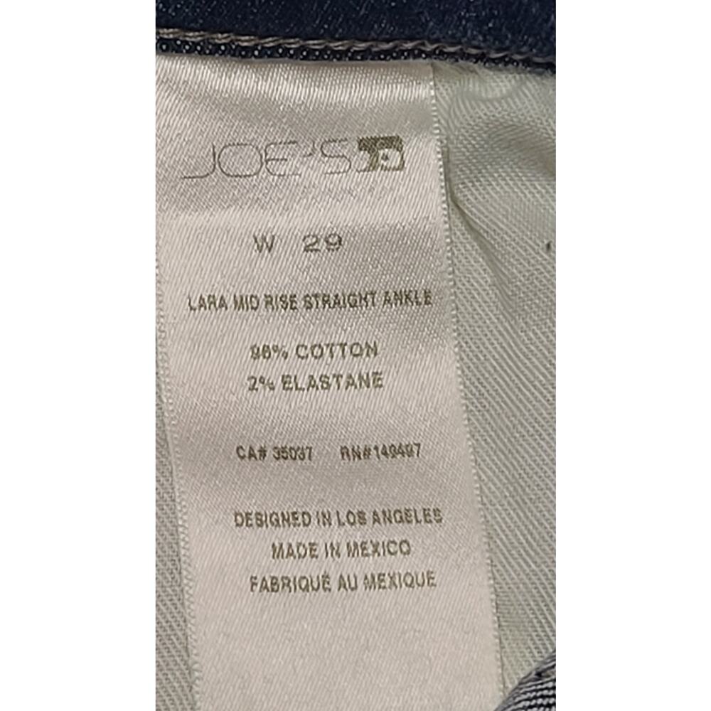 Joe's jeans Lara mid rise straight ankle women's size 29 - Picture 8 of 8